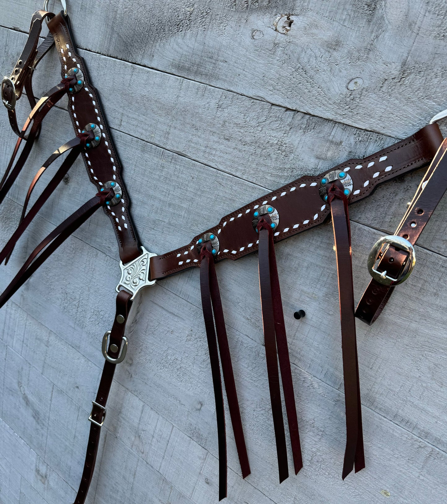 Turquoise Stone Fringe Breastcollar