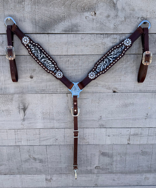 Embossed Floral Breastcollar