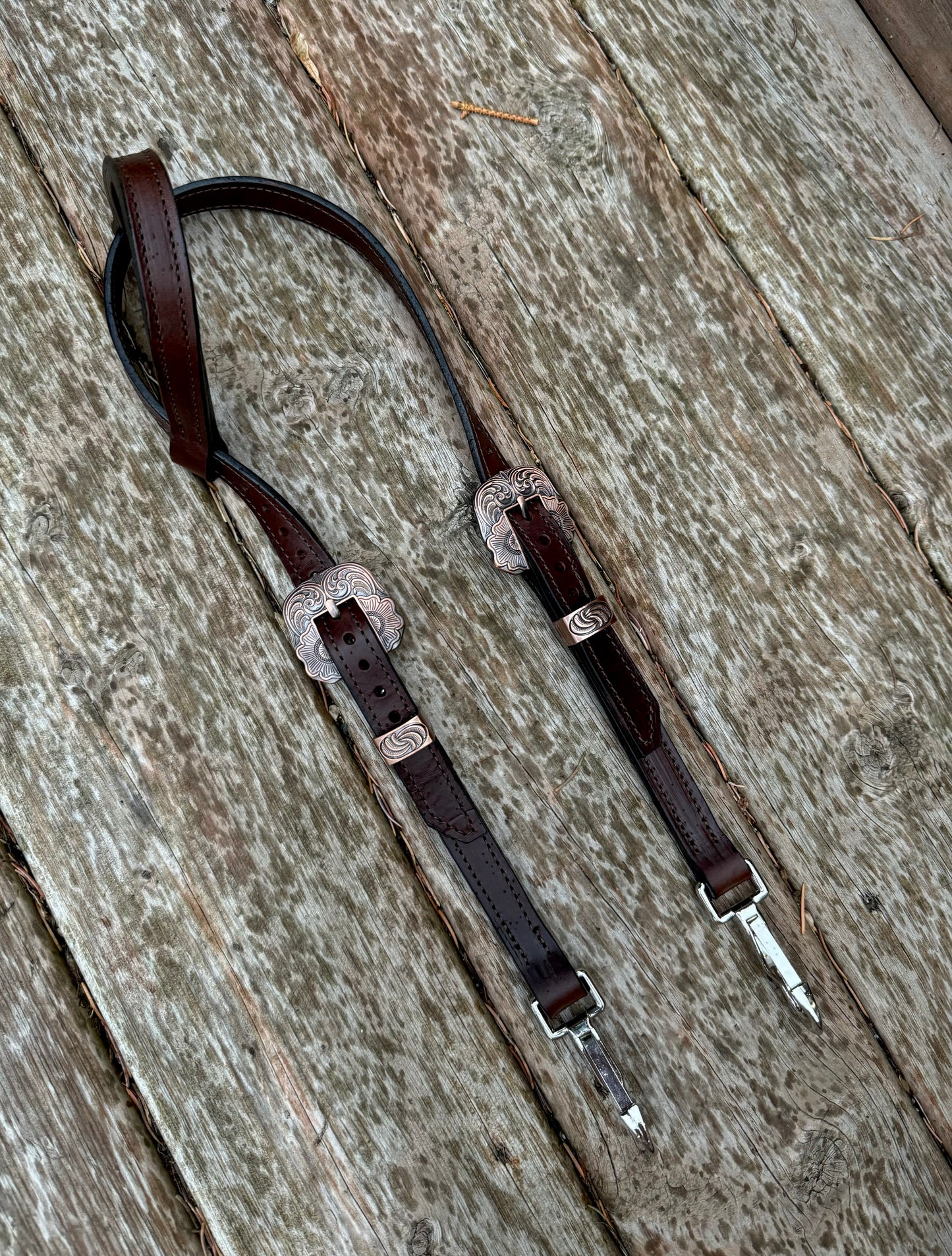 Floral Engraved Quick Change Headstall