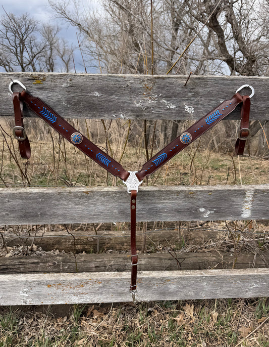 "Simplicity" Metallic Blue Breastcollar