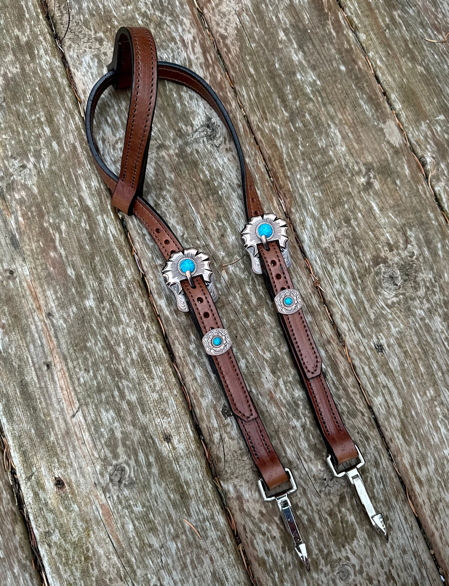 Turquoise Flower Quick Change Headstall