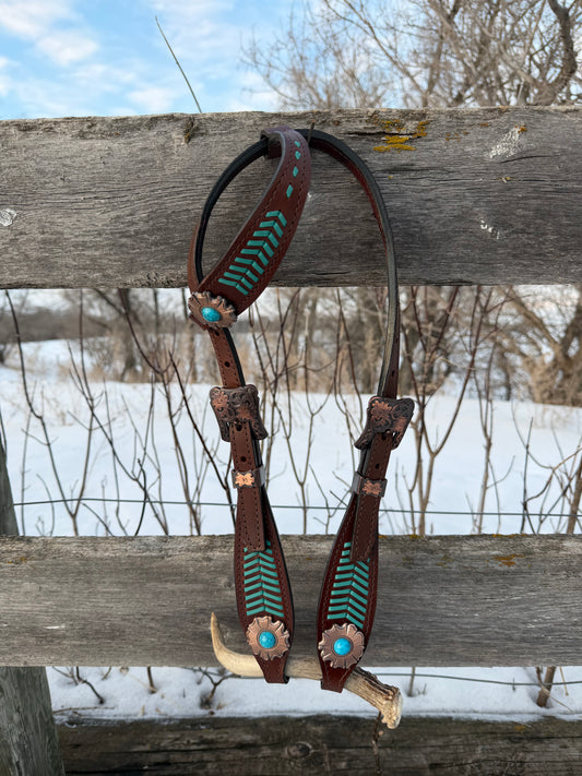 Turquoise Lace Headstall